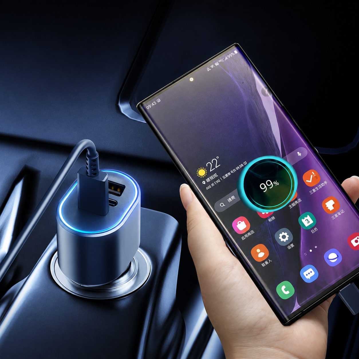 60W USB-C Fast Car Charger